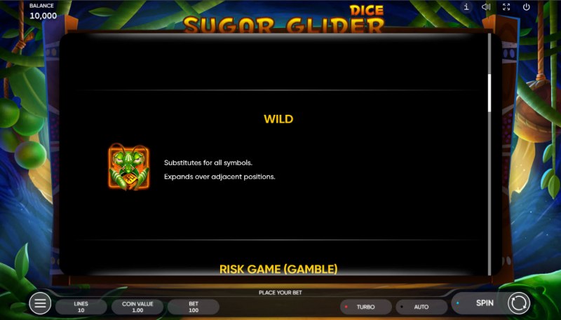 Sugar Glider Dice :: Wild Symbol Rules
