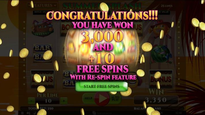 10 Free Spins Awarded