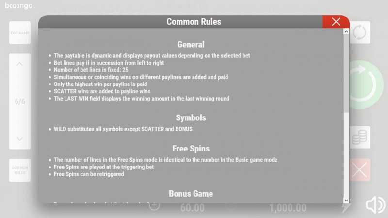 General Game Rules