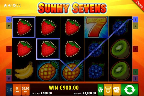 Sunny Sevens :: Multiple winning paylines