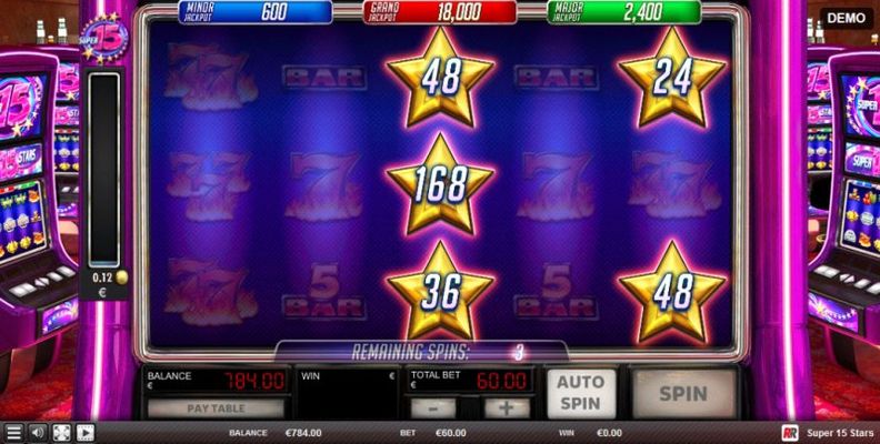 Reels respin for a chance to land additional stars and more free spins