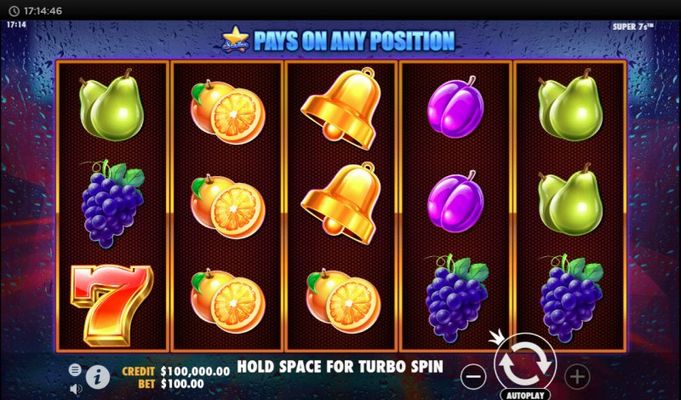 Play slots at Bspin: Bspin featuring the Video Slots Super 7s with a maximum payout of $500,000