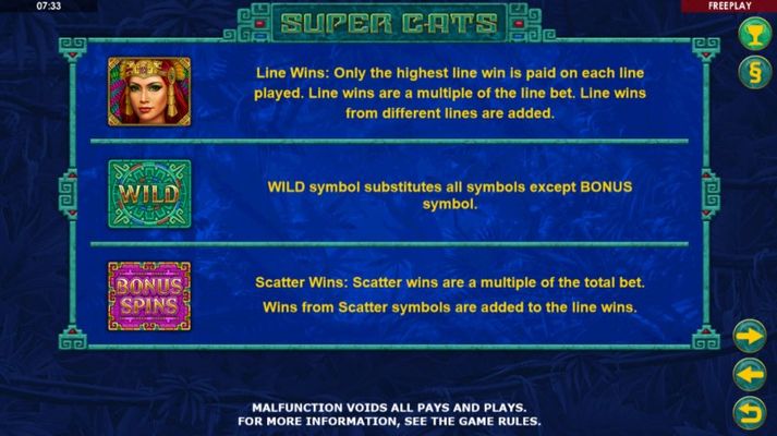 Super Cats :: Free Spins Rules