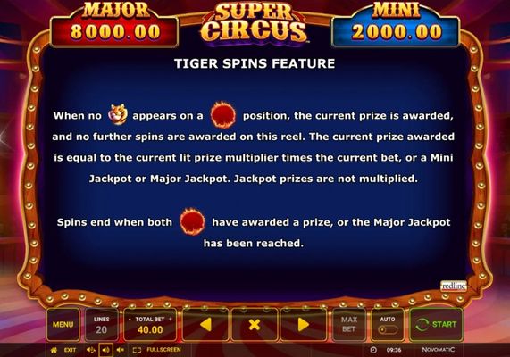 Super Circus :: Feature Rules