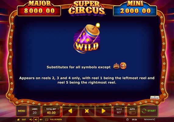 Super Circus :: Wild Symbol Rules