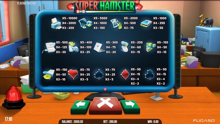 Super Hamster :: Paytable