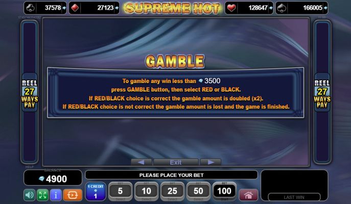 Gamble Feature Rules