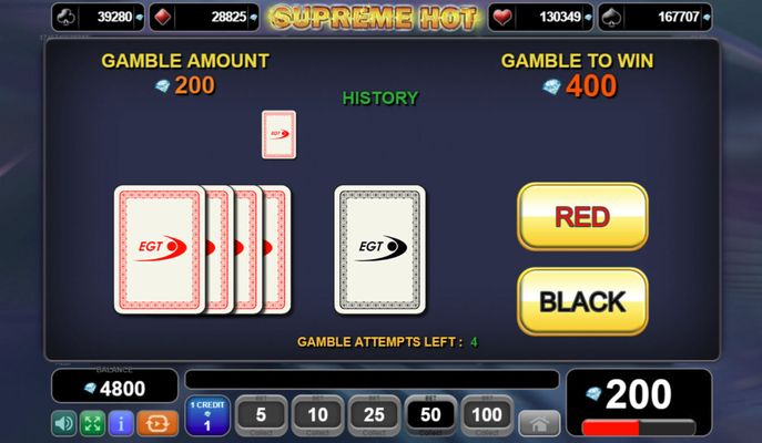 Black or Red Gamble Feature