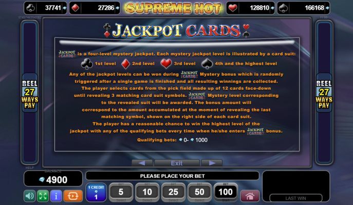 Supreme Hot :: Jackpot Rules