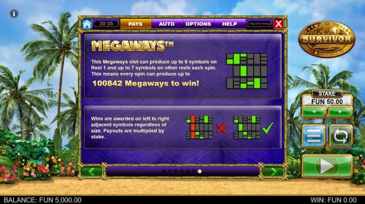 Up to 100842 Ways to Win with Megaways