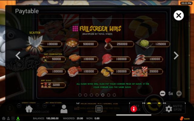 Sushi Master :: Full Screen Wins