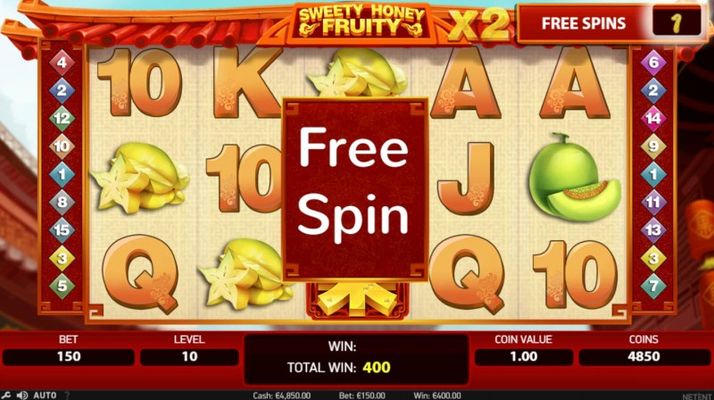 Free spins triggered by winning fruit combinations