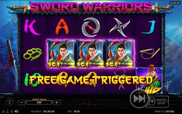 Scatter symbols triggers the free spins bonus feature