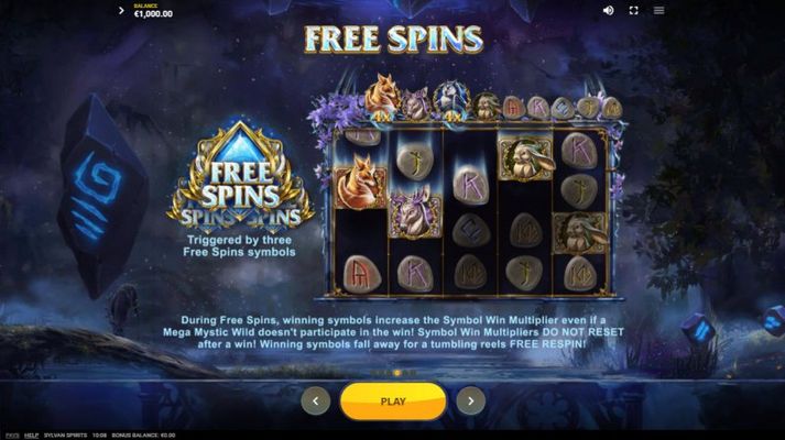 Sylvan Spirits :: Free Spin Feature Rules