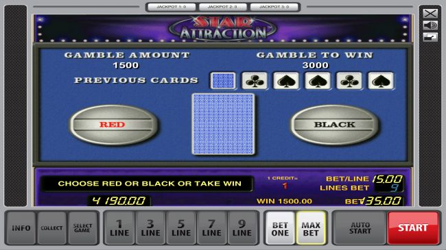 Red or Black Gamble feature