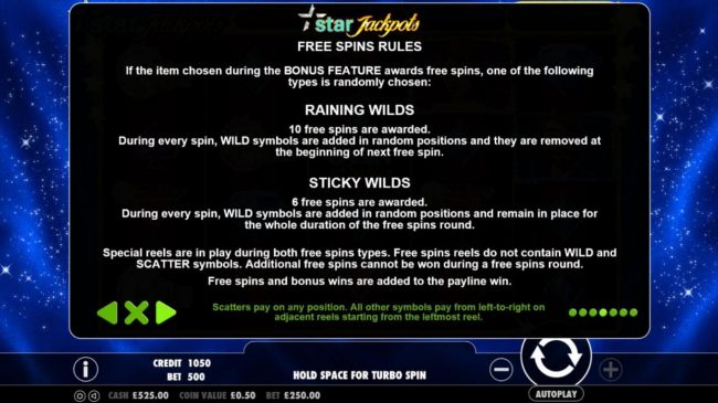 Free Spins Rules