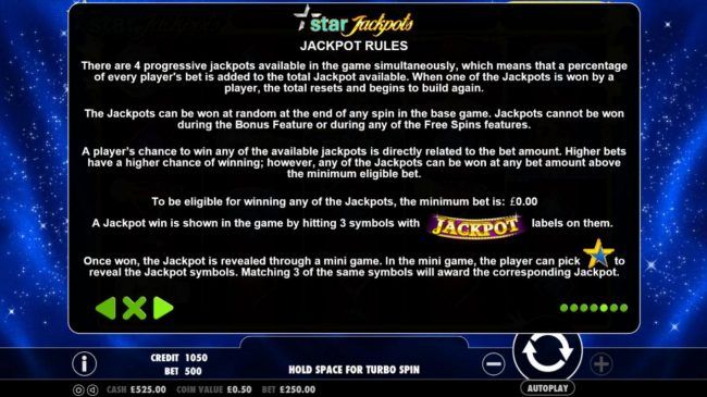 Jackpot Feature Rules