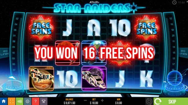 Landing three or more scatter symbols anywhere on the reels triggers the free spins feature.