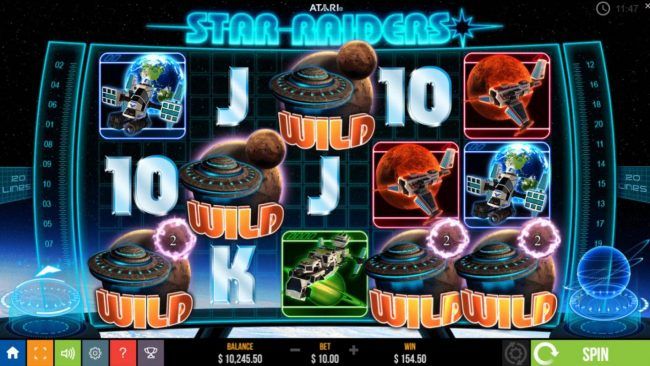 Locked wilds remain locked for 2-5 spins during both the base games and free spins.
