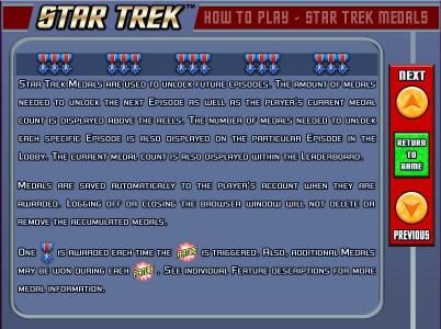 How to play - Star Trek Medals.