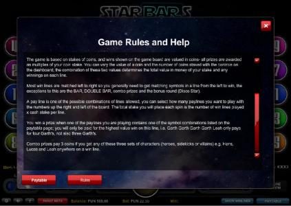 Game Rules and Help - Part 2