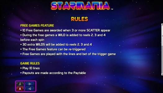 Free Games Feature Rules