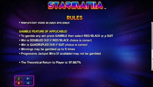 Gamble feature Rules