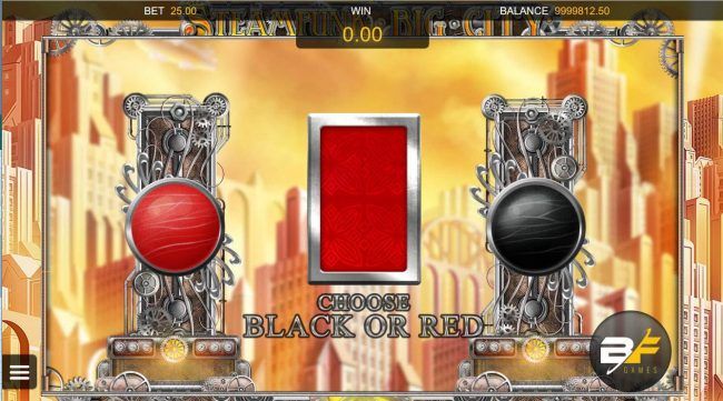 Gamble Feature - To gamble any win press Gamble then select Red or Black.