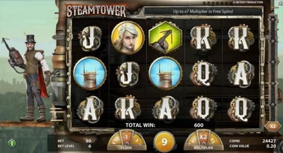 Free spins feature game board
