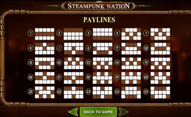 Payline Diagrams 1-25