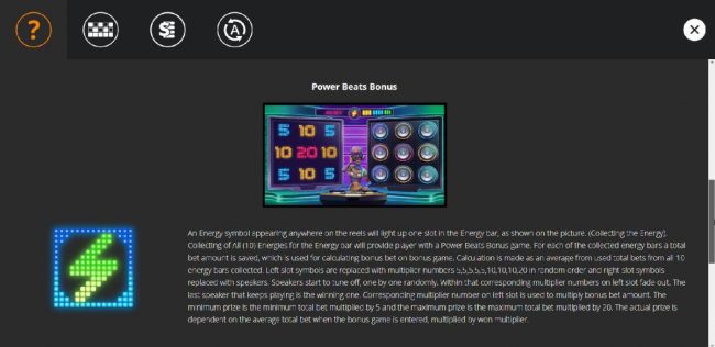 Power beats Bonus Game Rules
