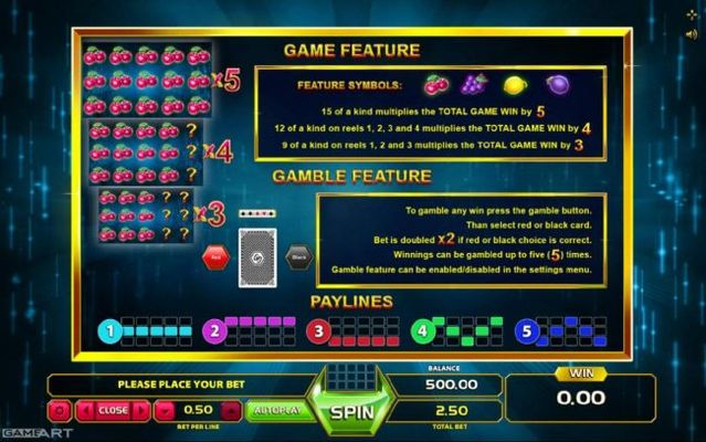Game Feature Rules and Gamble Feature Rules