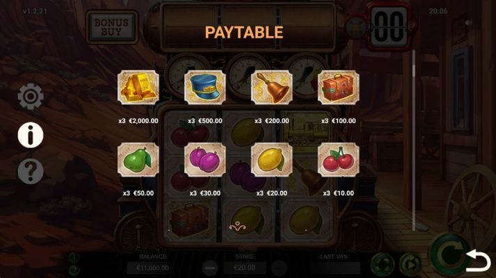 Paytable