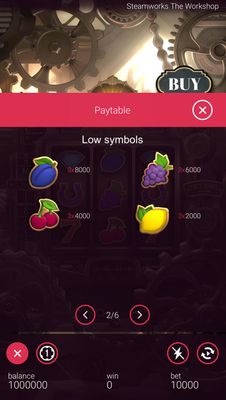 Low Value Symbols Paytable
