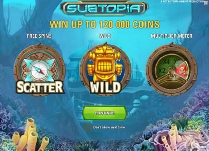 you can win up to 120000 coins when playing tis game. Also featuring free spins, wild symbol and a multiplier meter