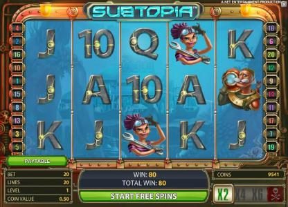 free spins feature game board