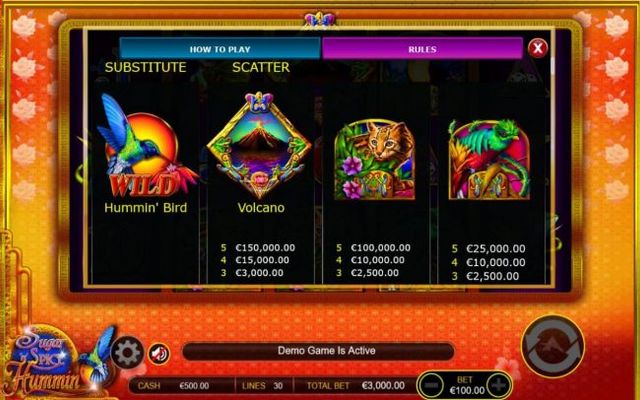 High value slot game symbols paytable