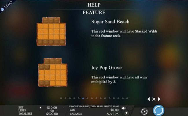 Sugar Sand Beach and Icy Pop Grove game boards.