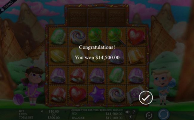 Free Spins feature pays out a total of 14,500.00
