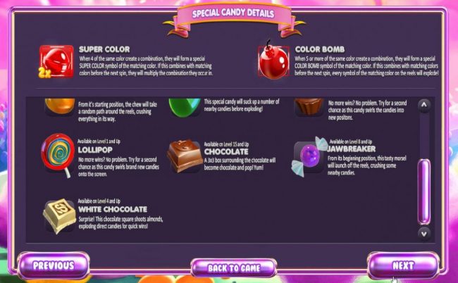 Special Candy Details - continued