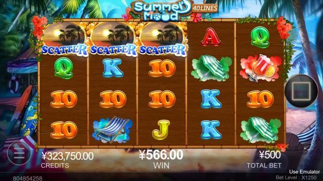 Scatter win triggers the free spins feature