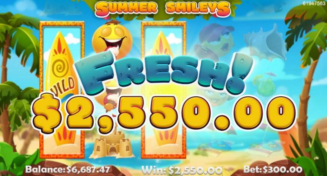 A pair of stacked wild symbols on reels 1 and 3 triggers a 2500 jackpot win