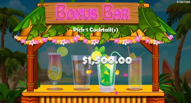 Bonus Bar pick reveals a 1500 prize award
