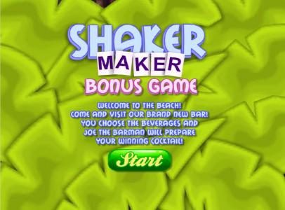 shaker naker bonus game - visit the new bar. choose the beverages and joe the barman will prepare you winning cocktail