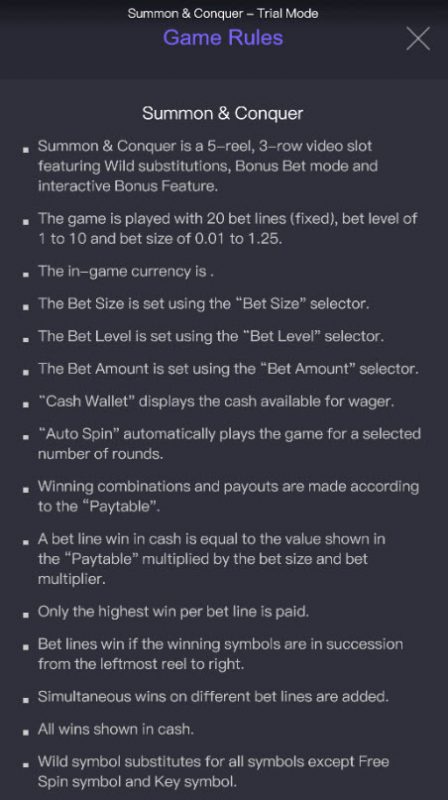 General Game Rules