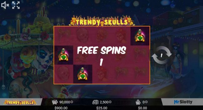 Three or more scatter symbols appearing anywhere on the reels triggers the free spins feature