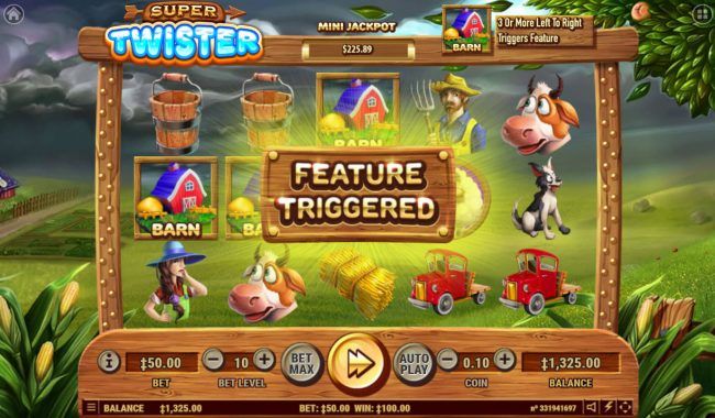 Scatter win triggers the free spins feature