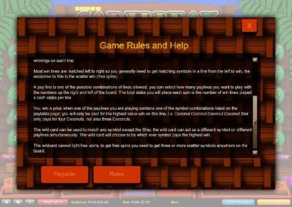 Game Rules and Help - Part 2