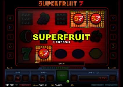 Three scatter symbols triggers free spins bonus feature