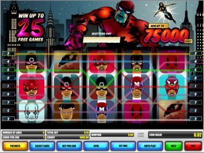 slot game is configured with nine paylines